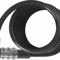 Abus 3506C/120 Black Spirallås M. Kode, Sort
