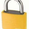 Abus Hængelås Aluminium T65AL/40 Gul Forskellig Lukkende -BROOKS Sadel Butik abus haengelaas aluminium t65al40 gul forskellig lukkende