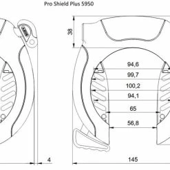 Abus Ringlås 5950 Pro Shield (VF) M/kæde Og Taske 5950 NR BK+6KS/100cm+ST5950 -BROOKS Sadel Butik abus ringlaas 5950 pro shield vf mkaede og taske 5950 nr bk6ks100cmst5950 6