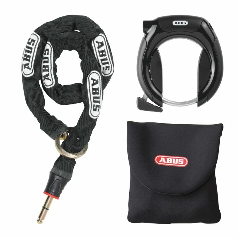 Abus Ringlås 5955 Pro Shield M/kæde Og Taske X-PLUS 5955 NR BK+ 6KS/85 + ST 5950 X-PLUS 3 Abus Ringlås 5955 Pro Shield M/kæde Og Taske X-PLUS 5955 NR BK+ 6KS/85 + ST 5950 X-PLUS