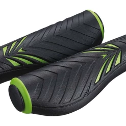 Bike Attitude Ergonomisk Kraton Cykelhåndtag Med Gel, Sort/grøn - 130 Mm