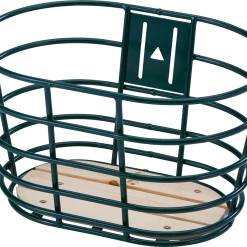Grøn Norden Alu Cykelkurv M/træbund 28"