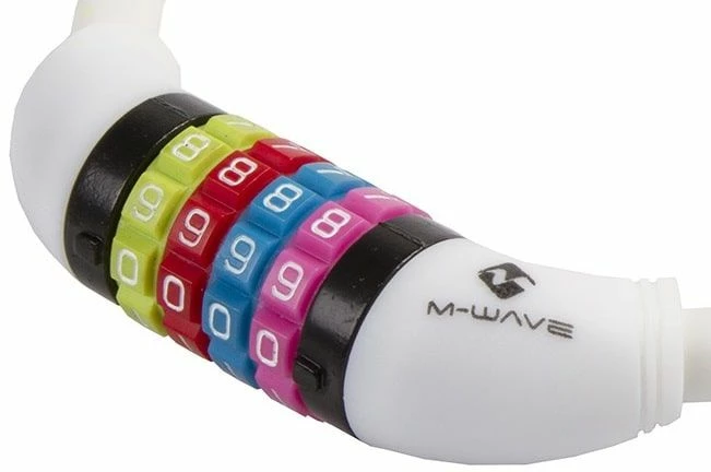 M-Wave DS 12.6,5 Cykellås Med Kode, Hvid 4 M-Wave DS 12.6,5 Cykellås Med Kode, Hvid - Billede 2