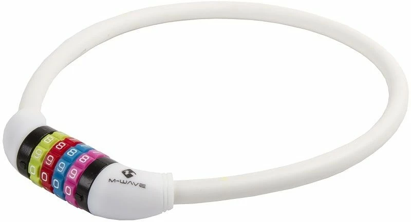 M-Wave DS 12.6,5 Cykellås Med Kode, Hvid 3 M-Wave DS 12.6,5 Cykellås Med Kode, Hvid