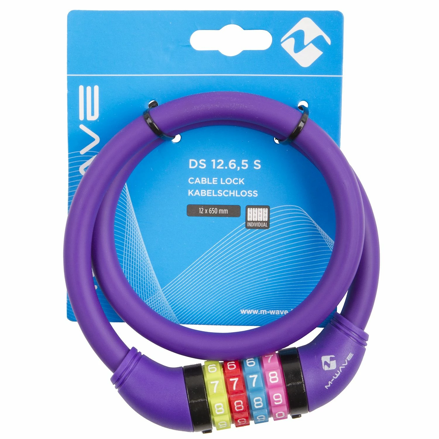 Lilla Kodelås Til Cykel Fra M-wave 12 X 650mm 4 Lilla Kodelås Til Cykel Fra M-wave 12 X 650mm - Billede 2