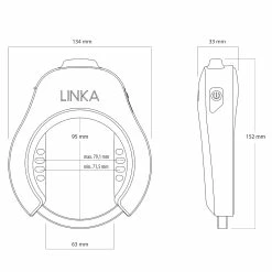 M-Wave Linka Bluetooth Ringlås I Sort -BROOKS Sadel Butik linka bluetooth ringlaas i sort 12