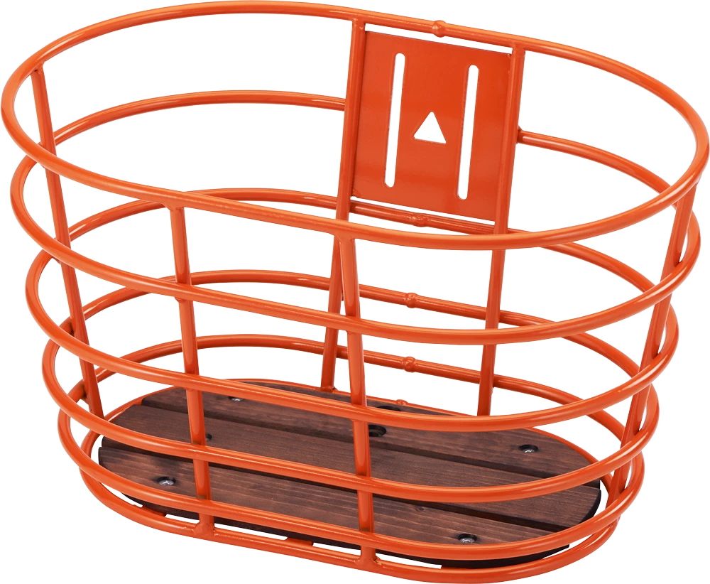 Orange Norden Alu Cykelkurv M/træbund 20-26" 3 Orange Norden Alu Cykelkurv M/træbund 20-26"