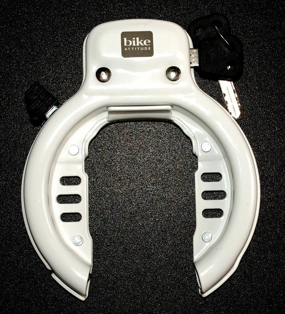 Ringlås Bike Attitude Hvid U/Beslag (forsikringsgodkendt) 3 Ringlås Bike Attitude Hvid U/Beslag (forsikringsgodkendt)